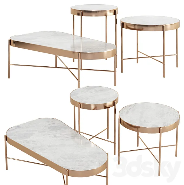 Sol Marble Coffee Table 3ds Max
