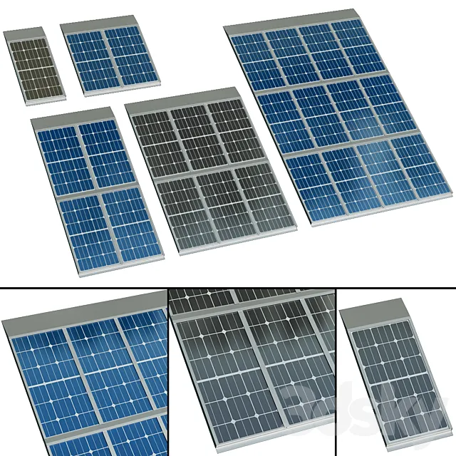 Solar panels (panels) _ Solar panel 3ds Max