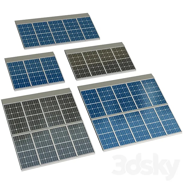 Solar panels (panels) _ Solar panel 3ds Max