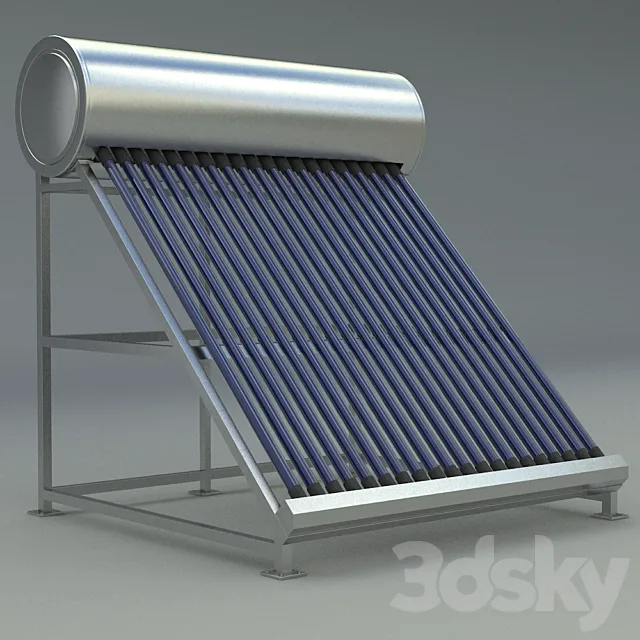 Solar Water Heating Tank 3DS Max Model