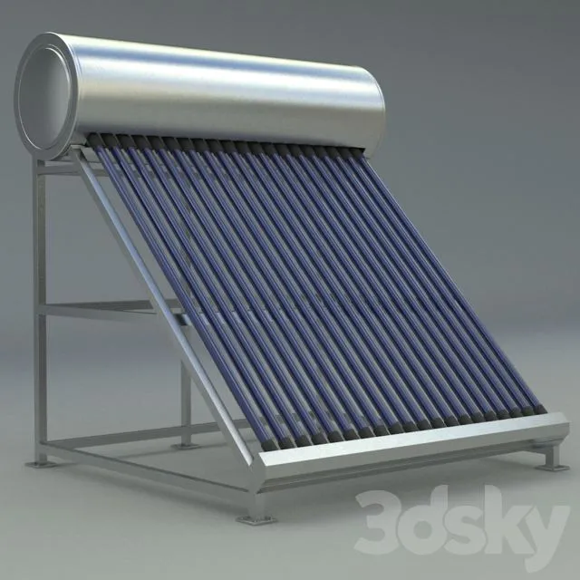 Solar Water Heating Tank 3dsMax Model