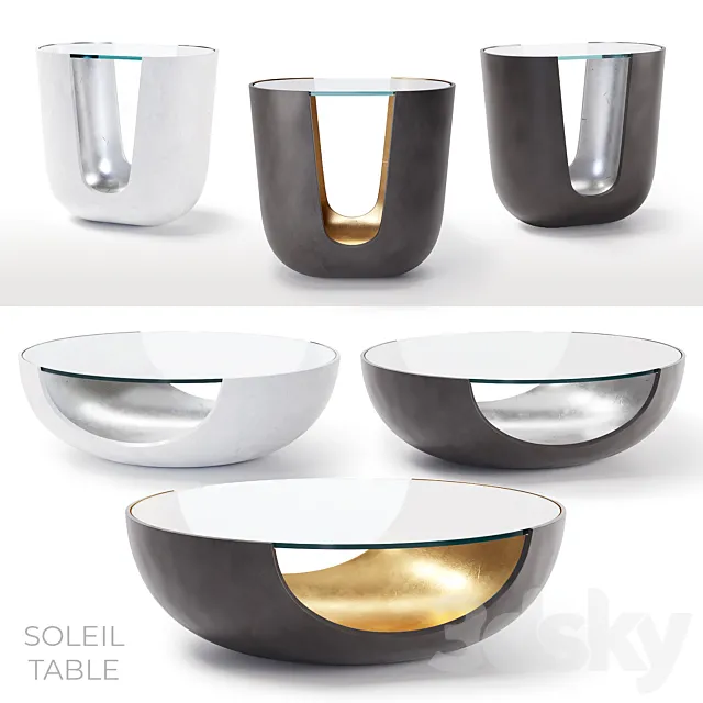 Soleil Tables by Mitchell Gold + Bob Williams 3DSMax File