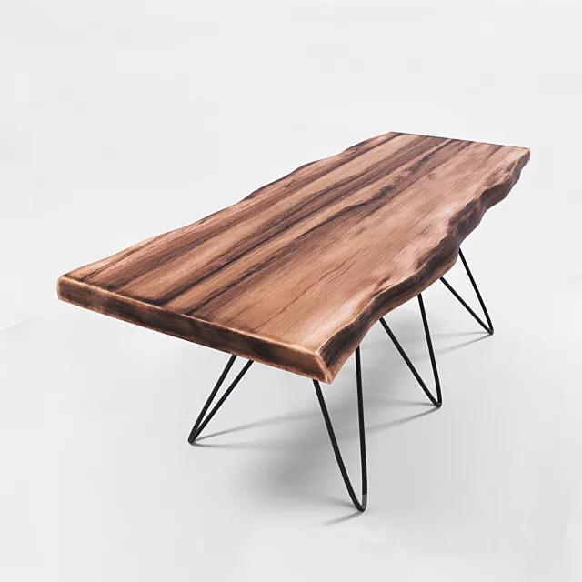 Solid wood table 3DS Max Model