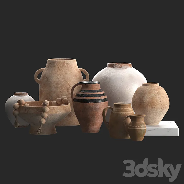 Solis Terracotta Vases (Pottery Barn) 3DS Max