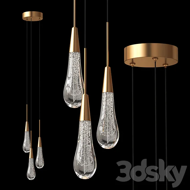 Soltaire 3 Light Pendant 3DS Max Model