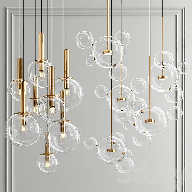 Sonneman & Giopato Bolle Chandelier 3DS Max Model