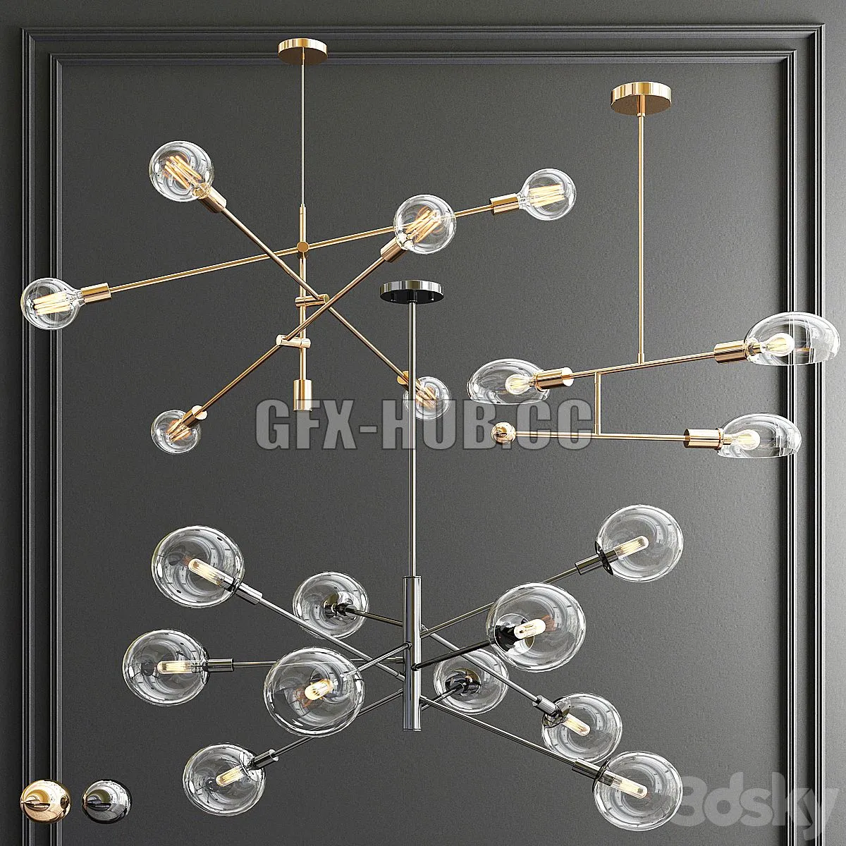 Sonneman Mobile Tangle Light – 3 type 3dsMax Model