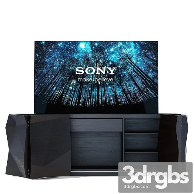 Sony Bravia And Crash Sideboard 3dsmax Download