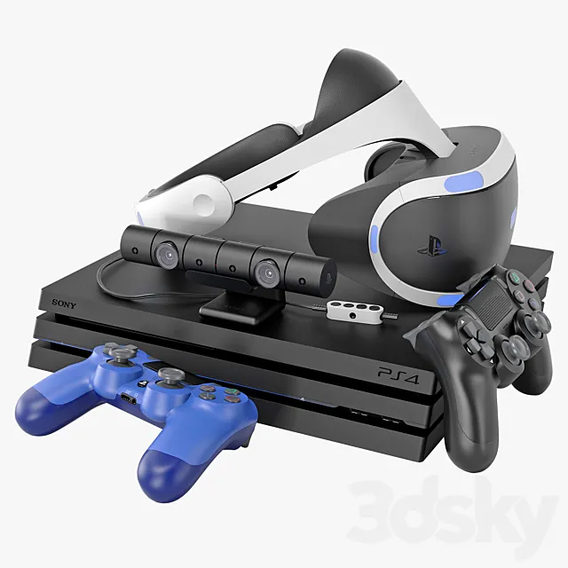 Sony PS4 pro vr 3DS Max Model