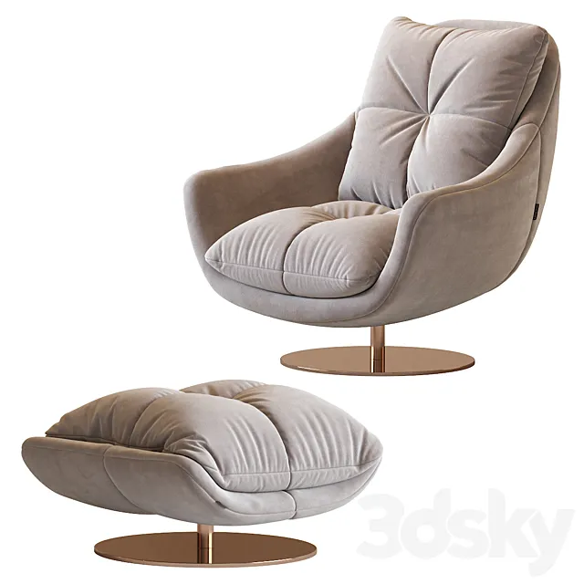 Sophia Swivel armchair 3DS Max Model