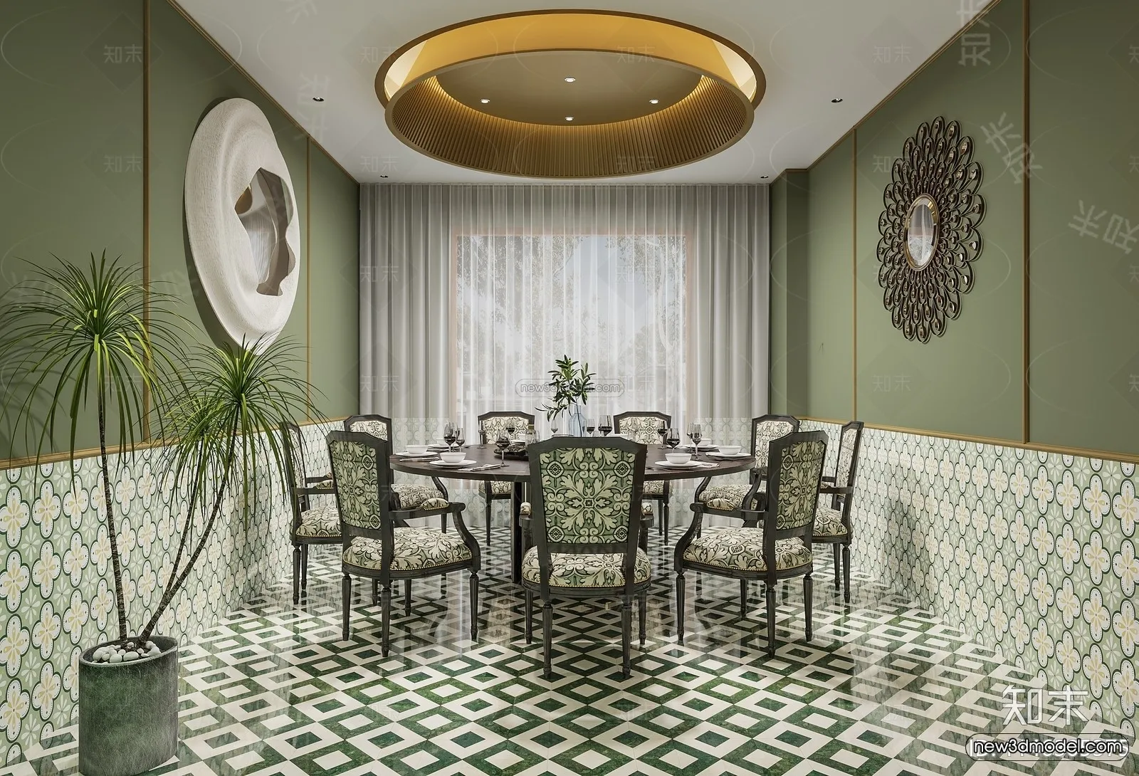 Southeast Asia Restaurant 3D Scenes – 3D Blocks – 002 – CORONA