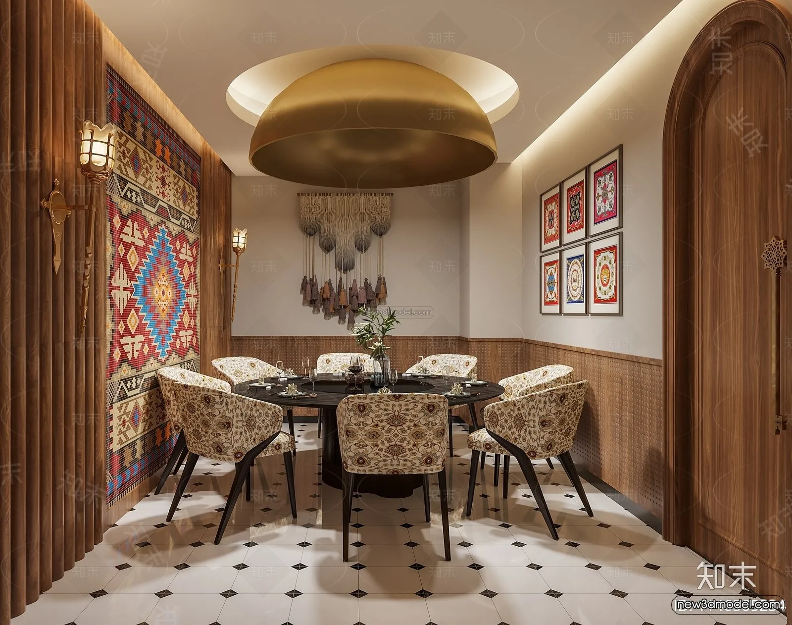 Southeast Asia Restaurant 3D Scenes – 3D Blocks – 020 – CORONA