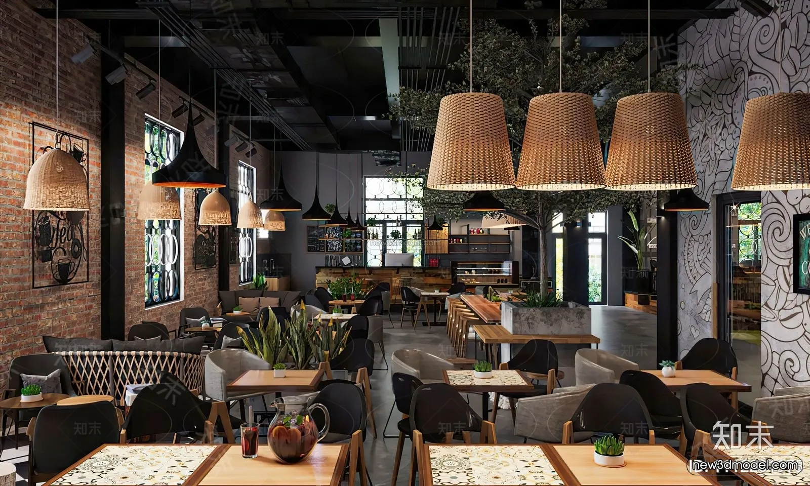 Southeast Asia Restaurant 3D Scenes – 3D Blocks – 058 – CORONA