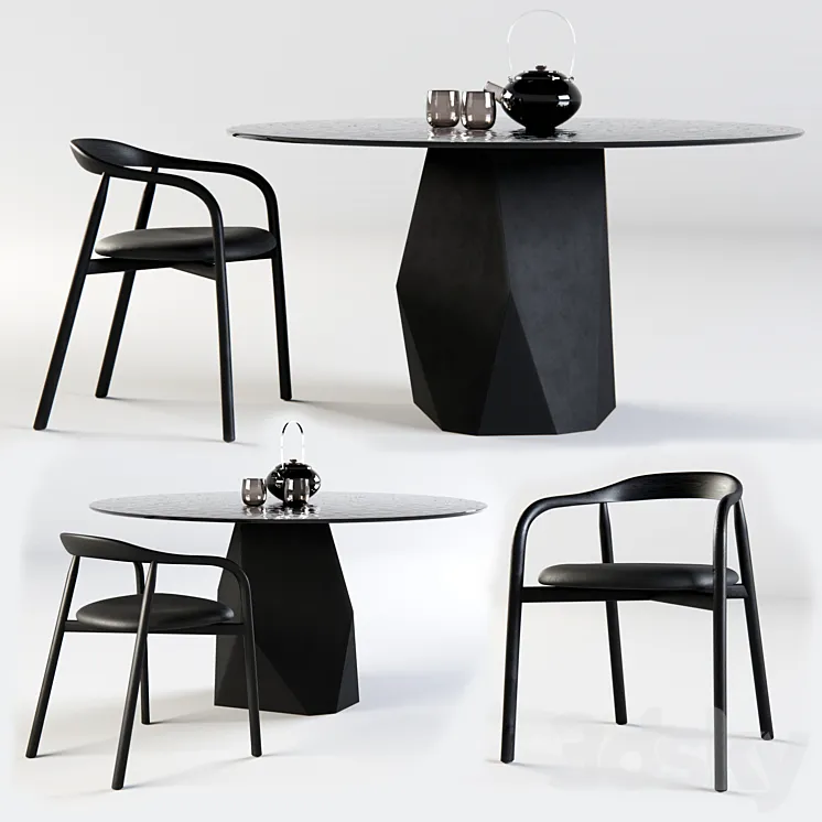 SOVET ITALIA_Deod Table and Autumn Chair 3DS Max