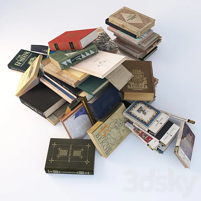 Soviet books 3DS Max Model