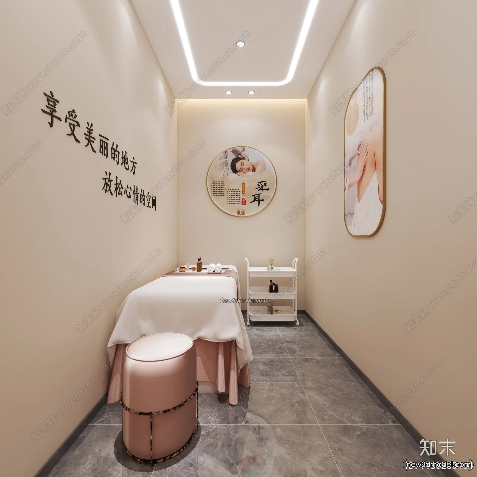 Spa And Massage – 3D Interior Scene – 3D Models – 003