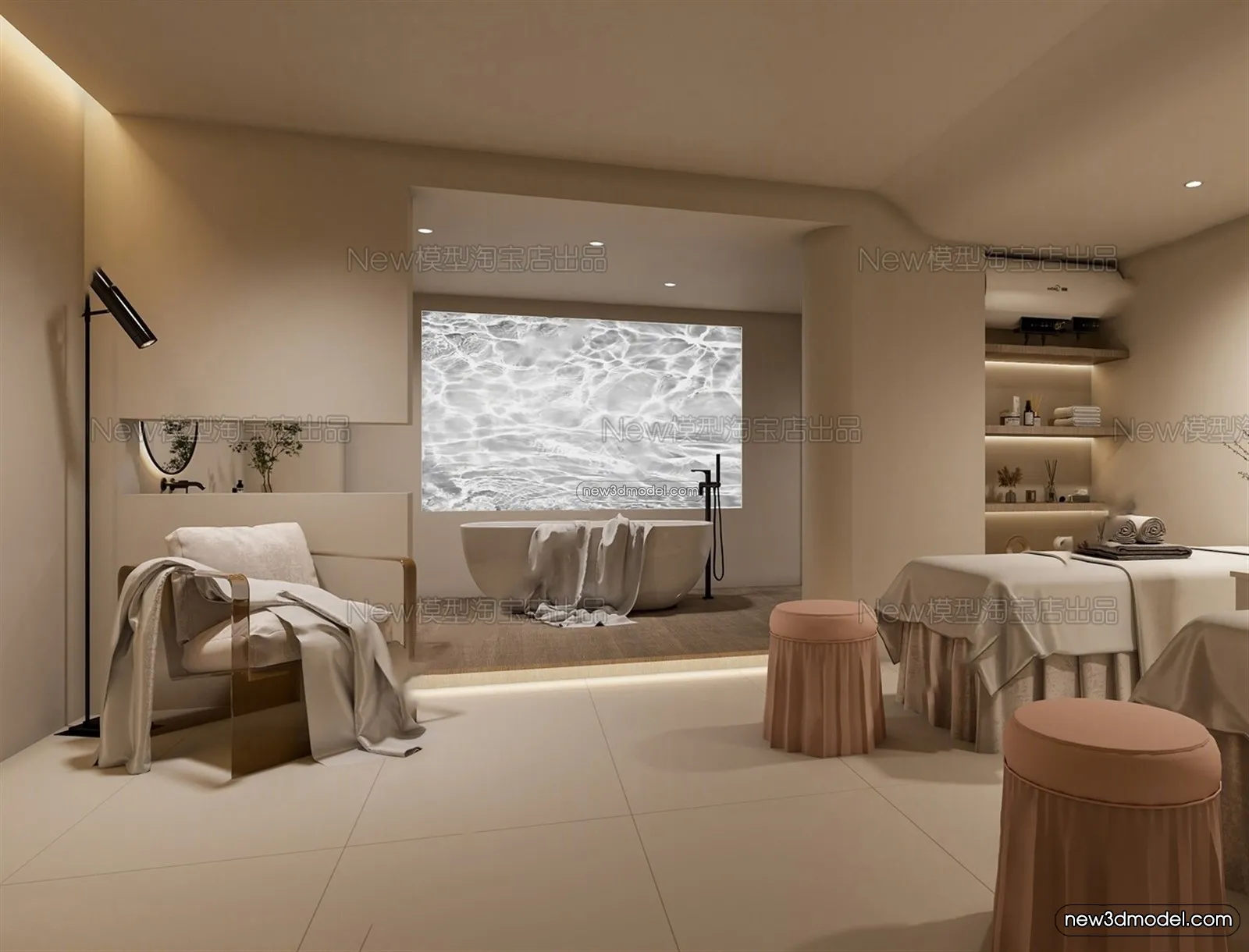 Spa And Massage – 3D Interior Scene – 3D Models – 015