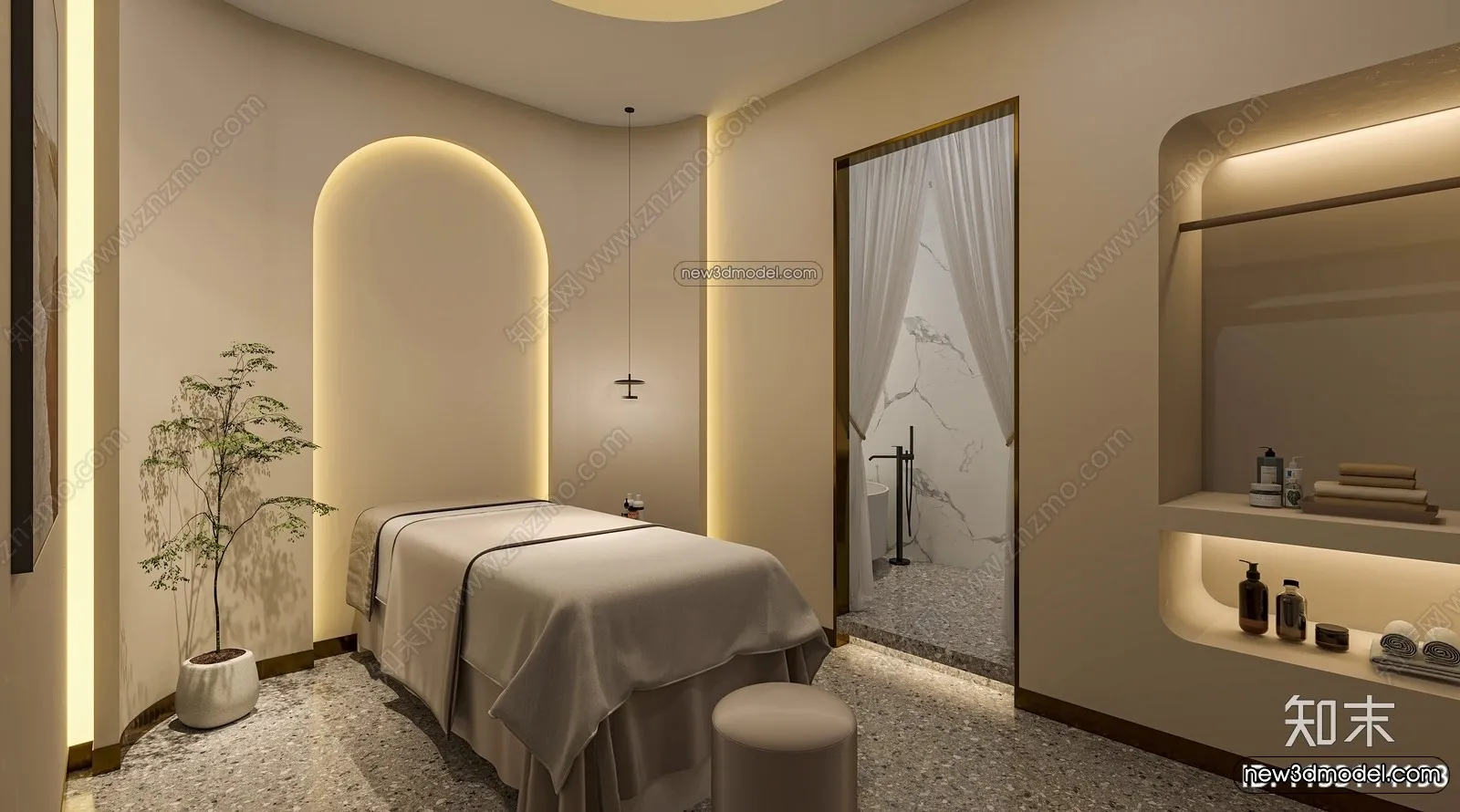 Spa And Massage – 3D Interior Scene – 3D Models – 071