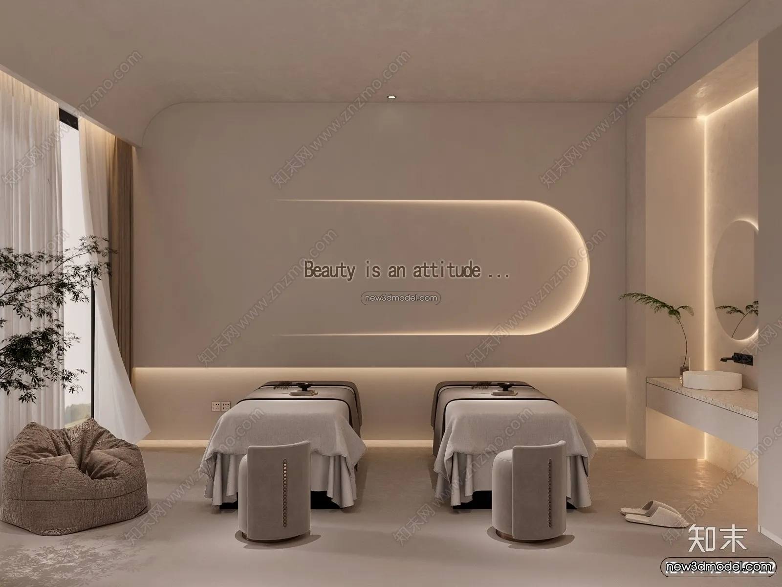 Spa And Massage – 3D Interior Scene – 3D Models – 076