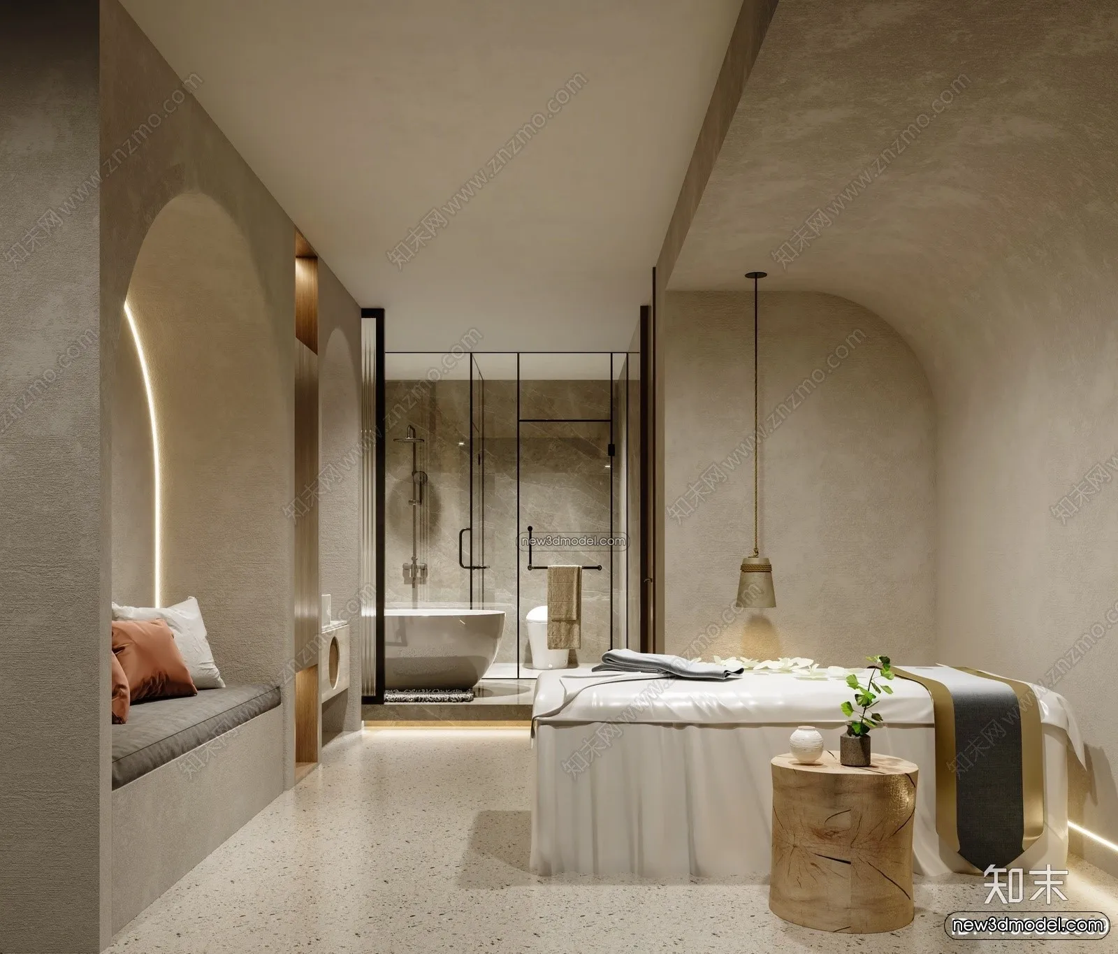 Spa And Massage – 3D Interior Scene – 3D Models – 079