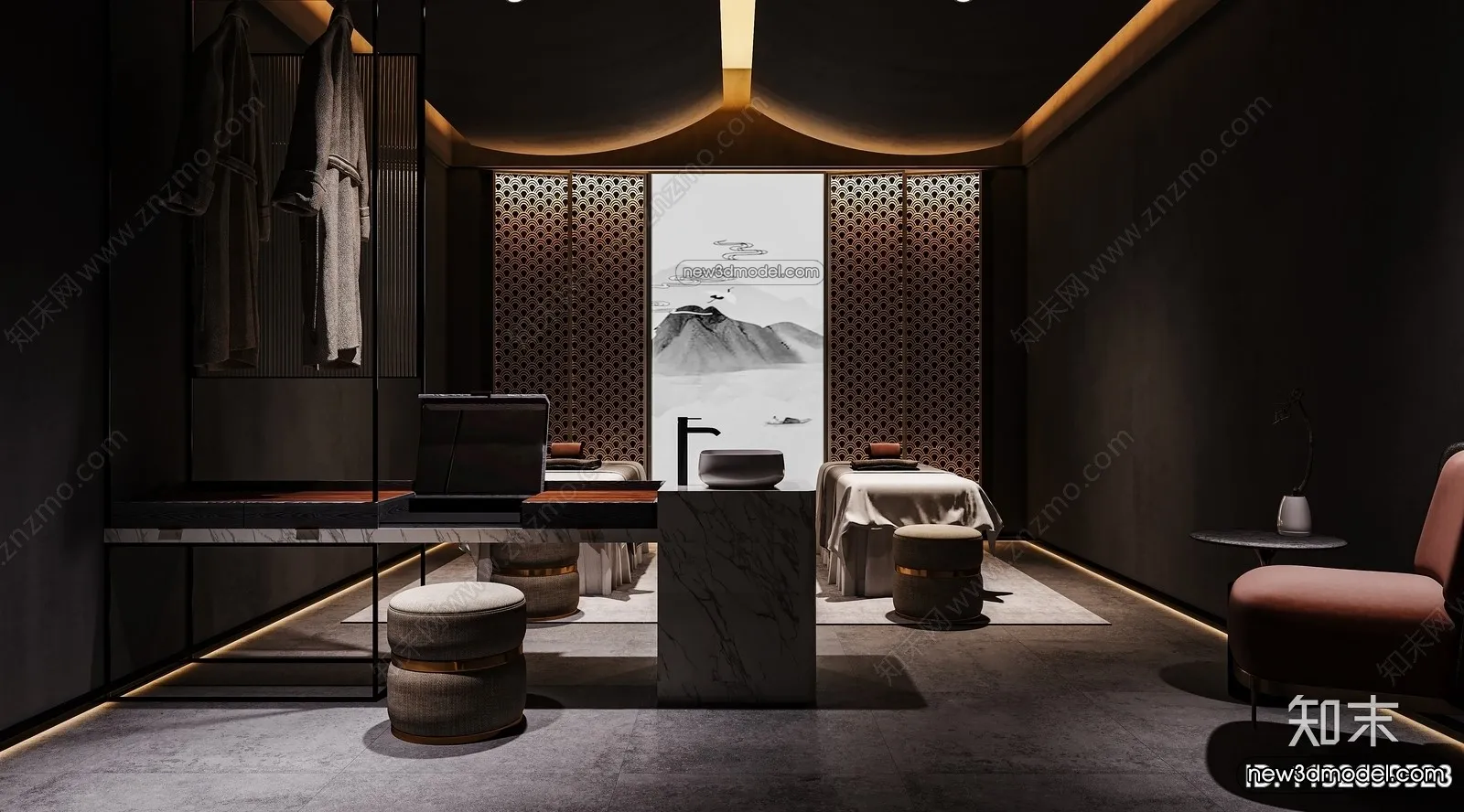 Spa And Massage – 3D Interior Scene – 3D Models – 096