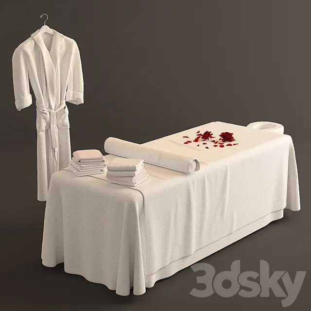 Spa Bed Massage Table 2 3ds Max