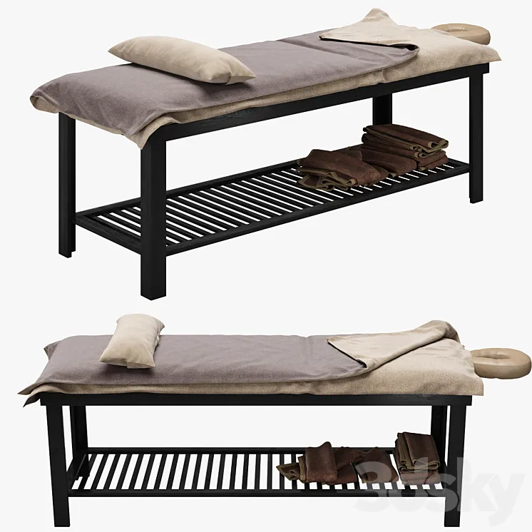 Spa Bed Massage Table 3DS Max