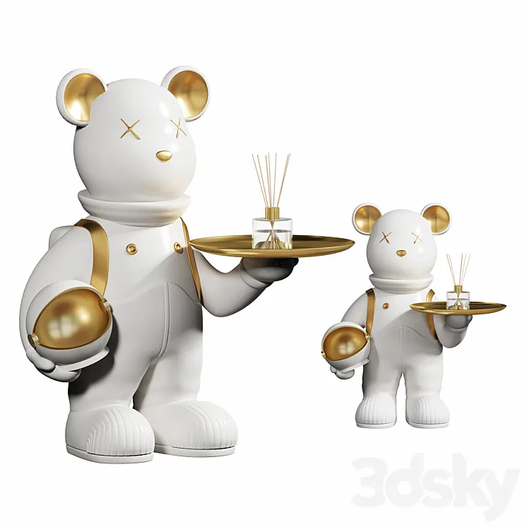 space bear ceramic ornaments 3DS Max Model