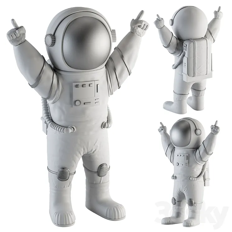 Space man sculpture 3DS Max Model