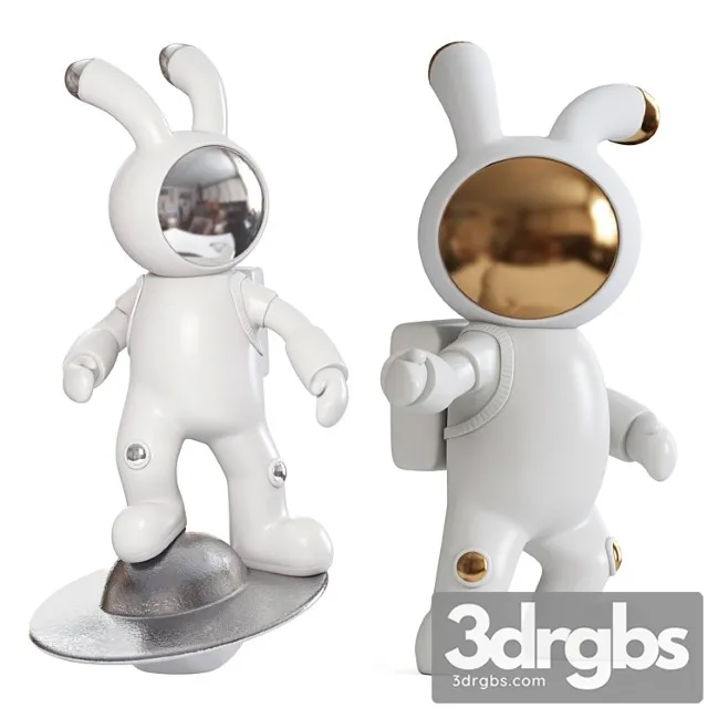 Space rabbit sculpture