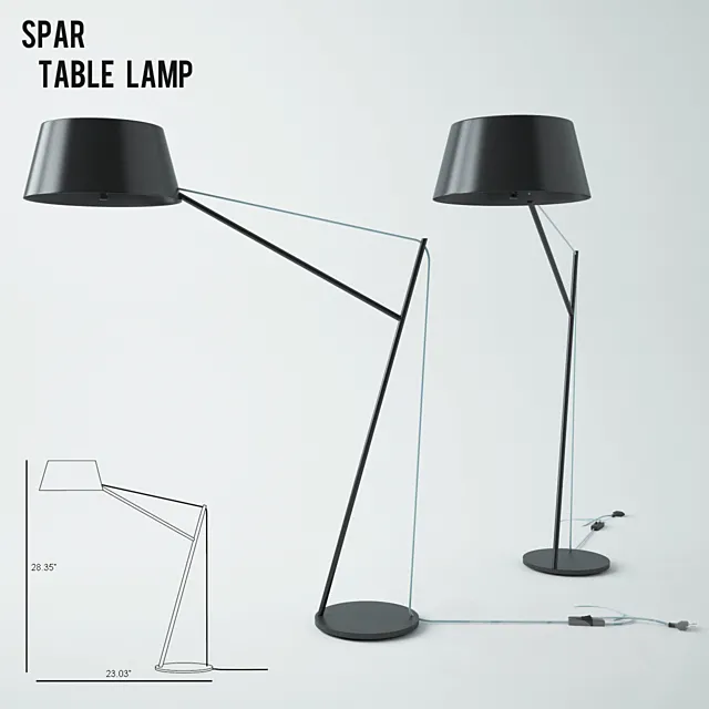 Spar Table Lamp 3DSMax File