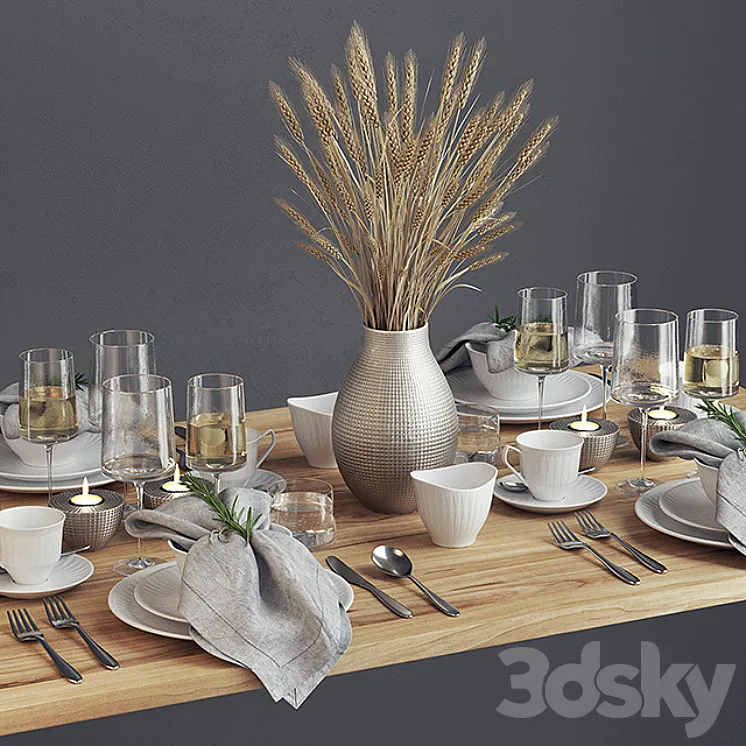 Spare tableware 3DS Max