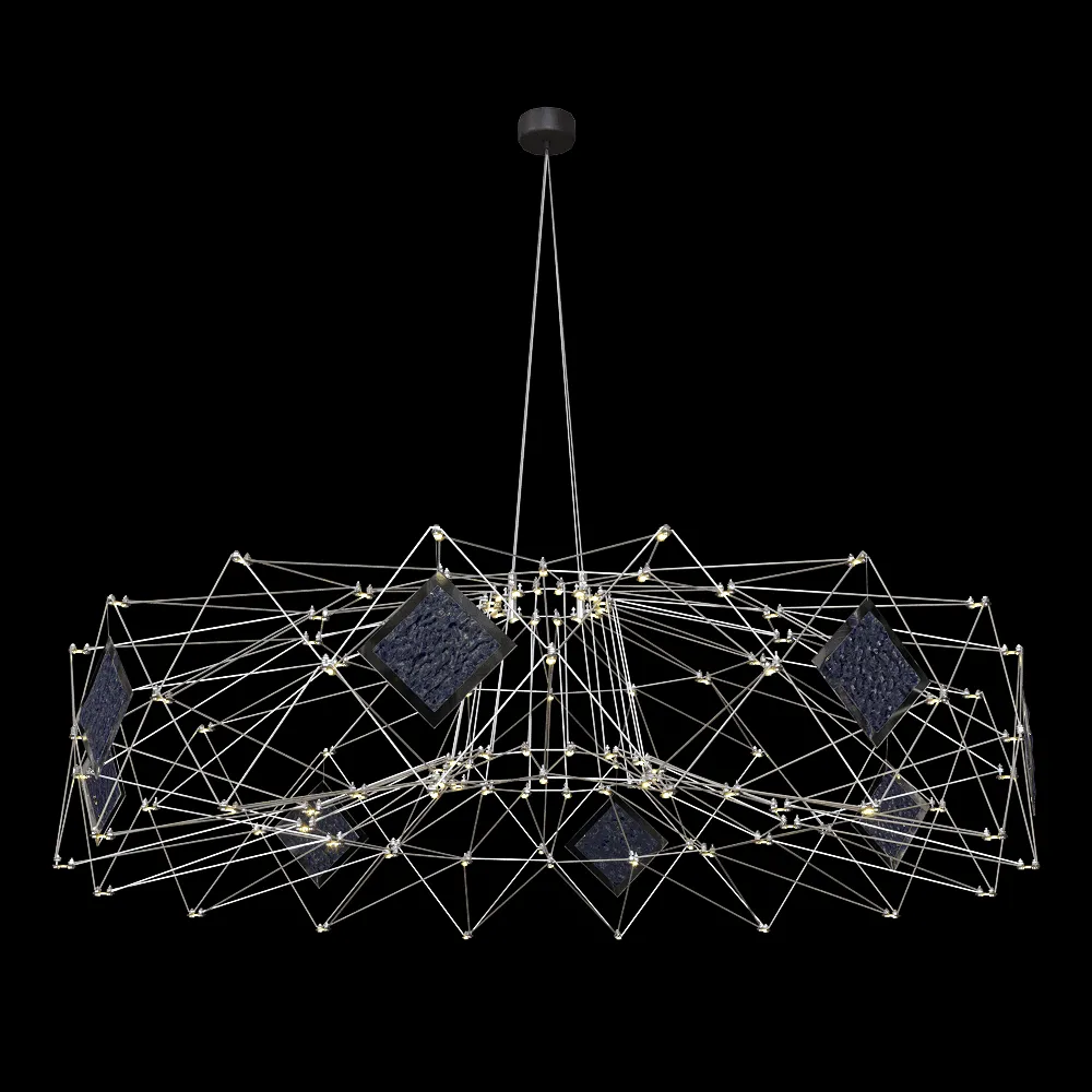 SPATIAL – Chandelier Area blue 3ds Max