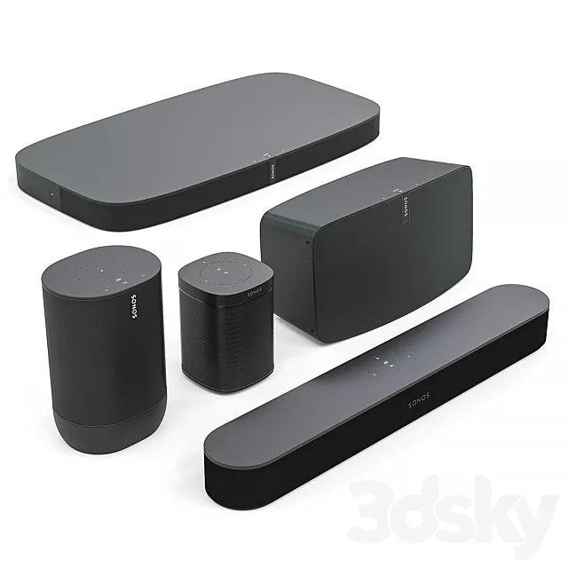 speaker system Sonos (gen 2) speakers 3DSMax File