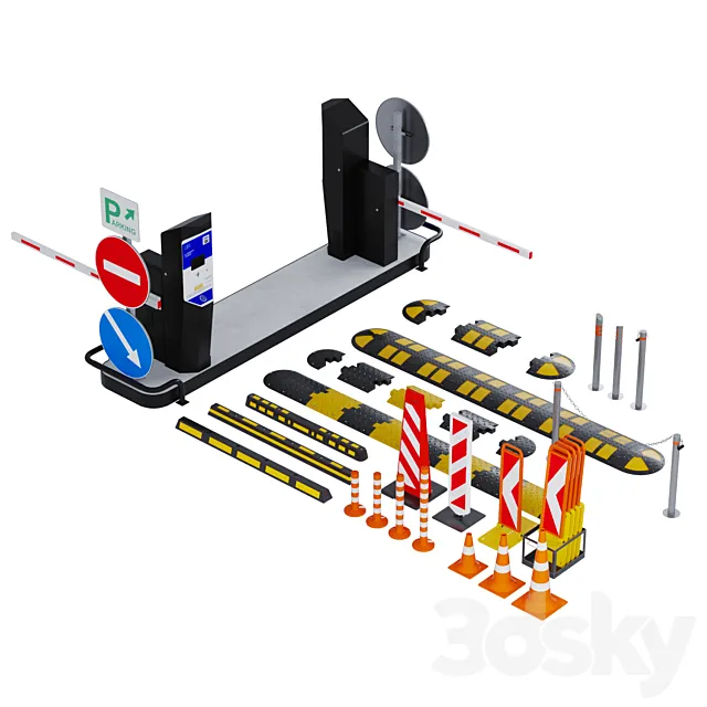 Special equipment for creating parking 3ds Max