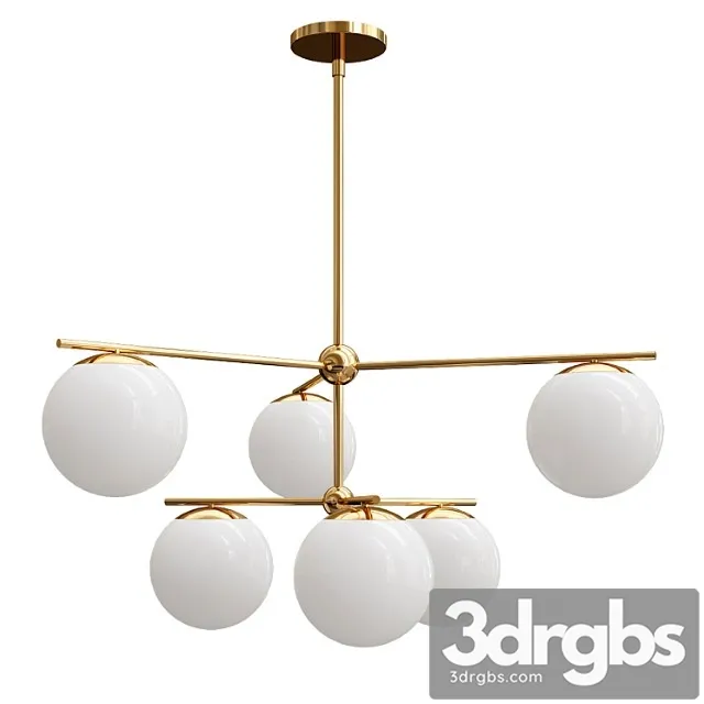 Sphere stem 7-light chandelier