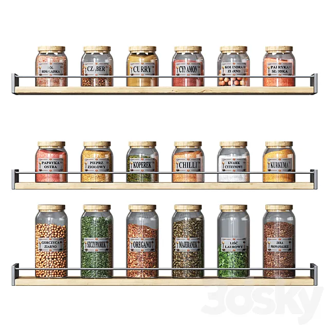 Spices set 3ds Max