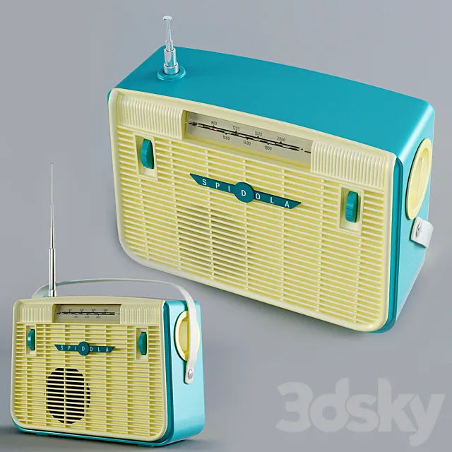 Spidola VEF1 Radio 3ds Max