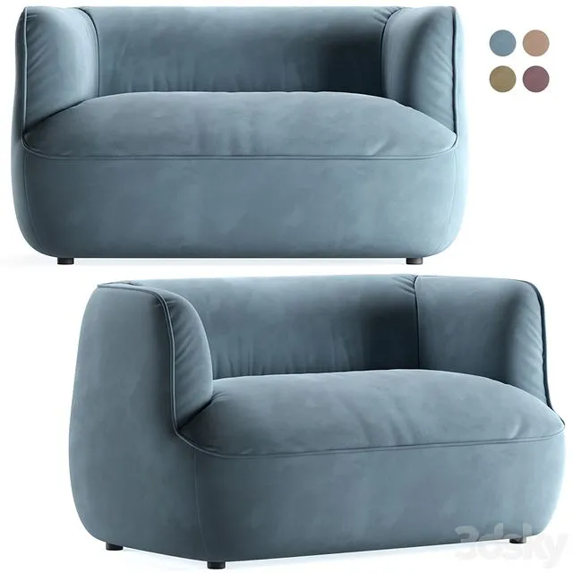Spin sofa by SK Design in four colours 3dsMax Model