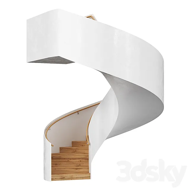 Spiral staircase 15 3ds Max