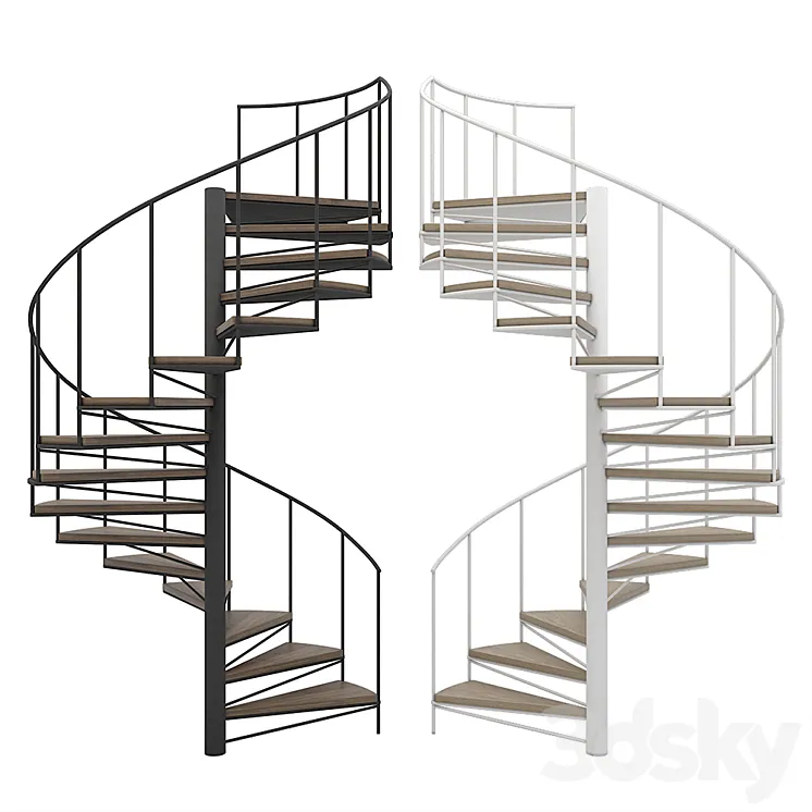 Spiral staircase 3DS Max