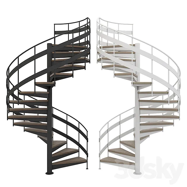 Spiral staircase 3DS Max Model