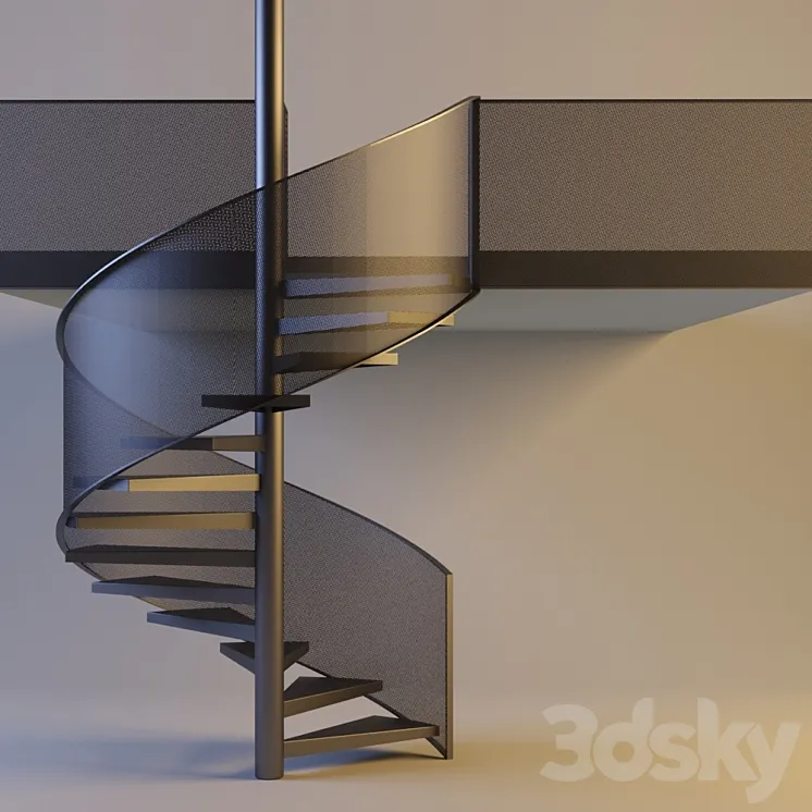 Spiral staircase 3DS Max