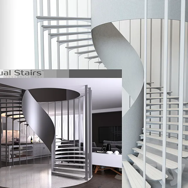 spiral staircase “Actual Stairs” 3DS Max Model