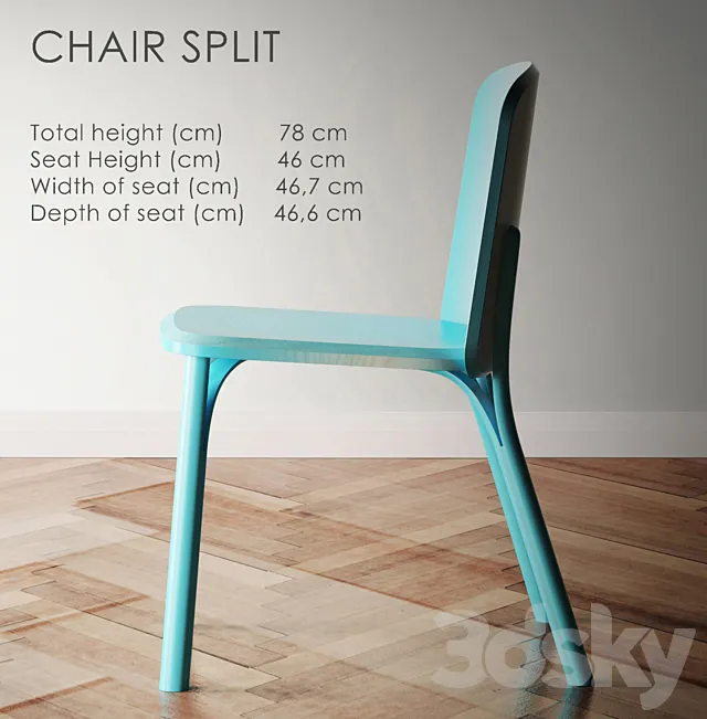 Split chair 3DS Max Model