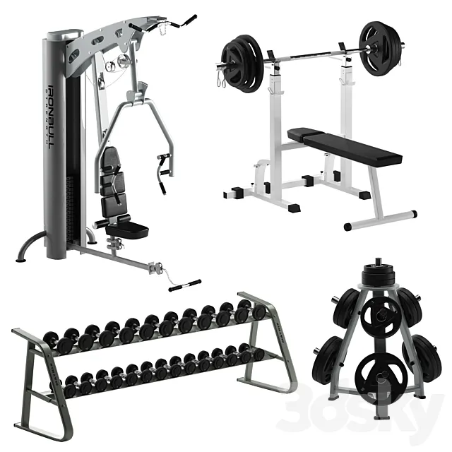 Sport gym equipment 3DS Max Model