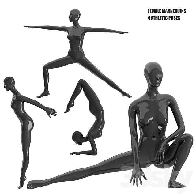 sport mannequins 3 3DS Max Model