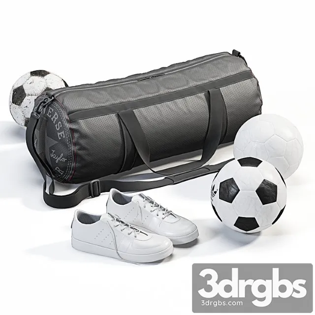 Sports bag with sneakers and balls 3dsmax Download