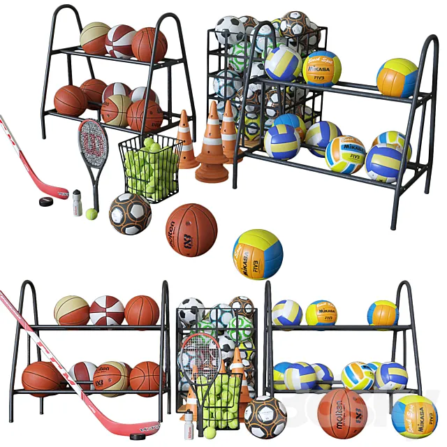 Sports Equipment 3DS Max Model