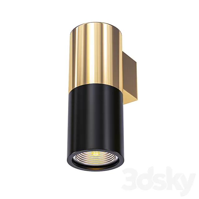 Spot Illumination Sconce Black & Copper 3DS Max Model